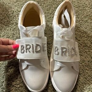 Betsey Johnson Bride Sneakers NEVER WORN!